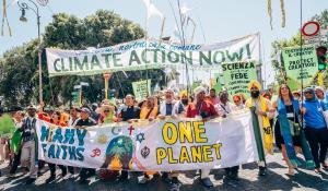 GreenFaith marches for climate in Rome, Italy.